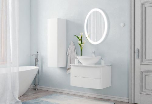 Тумба под раковину Corozo Вико SD-00001641 80х50 подвесная цвет белый - фото 2