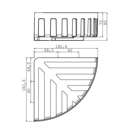 Полка в ванную комнату Emco System2 3545 001 33