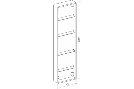 Шкаф-пенал Taliente Amato TA-CBled-L40160 40х18х160 подвесной цвет белый