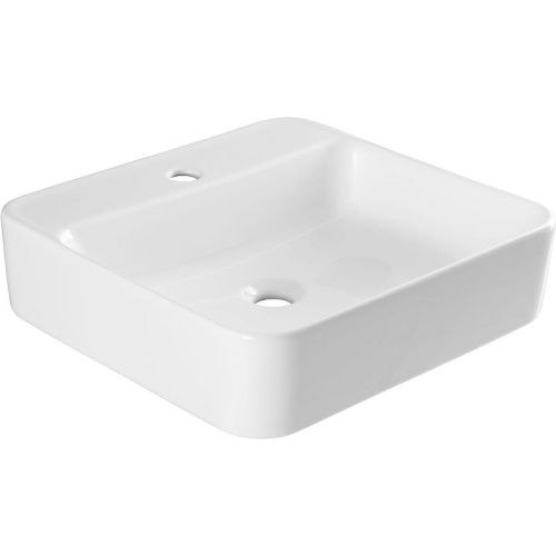 Раковина керамическая Allen Brau Liberty 4.32014.20 50х50 накладная цвет белый 1 отверстие под смеситель - фото 3