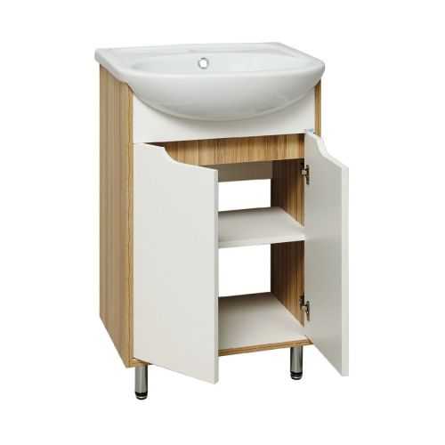 Тумба под раковину Runo ЭКО 00000001142 50х30 напольная цвет белый - фото 2