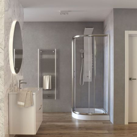 Душевой уголок Taliente TA-09091-1CP 90х90 стекло прозрачное профиль хром без поддона