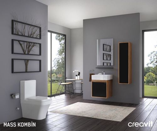 Чаша унитаза напольная Creavit Solo SO361-00CB00E-0000 цвет белый без бачка без сиденья душевой смыв - фото 4