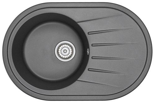 Кухонная мойка Granula 7601, ЧЁРНЫЙ 75х50 цвет черный поверхность матовая