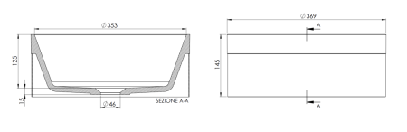 Раковина керамическая Remer RB902DO 40 см накладная цвет золото без отверстий под смеситель
