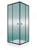 Душевой уголок Teymi Helmi T00602 80х80 стекло прозрачное профиль черный с поддоном