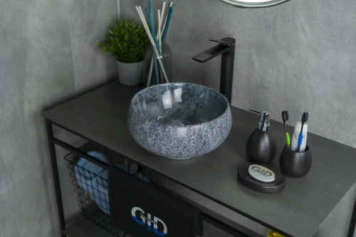 Раковина керамическая Gid Esfera 54433 30х30 накладная цвет многоцветный без отверстий под смеситель - фото 2