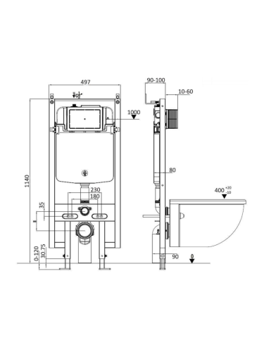Инсталляция для унитаза WeltWasser WW AMBERG 497 ST (10000005988) - фото 2