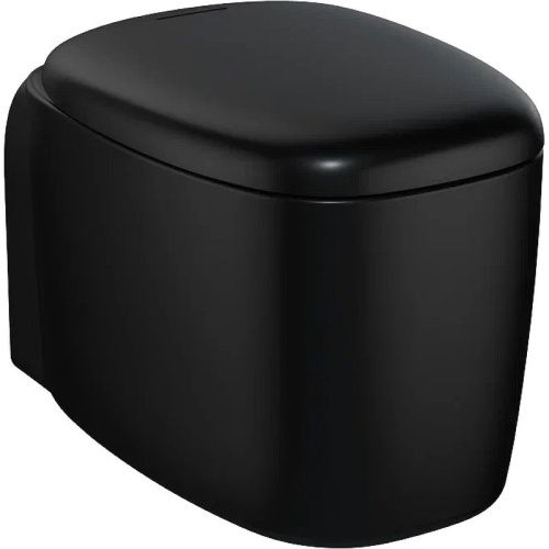 Чаша унитаза подвесная Vitra Plural 7830B483-0075 цвет черный без сиденья безободковая каскадный смыв