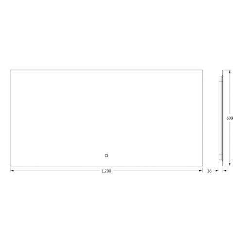 Зеркало с подсветкой Defesto GLOW DF 2508SH 120х60 подвесное - фото 2