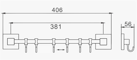 Крючок D-Lin D288222-6
