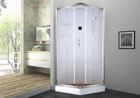 Душевая кабина Acquazzone Quoris 100 100х100 квадратная с крышей ориентация универсальная