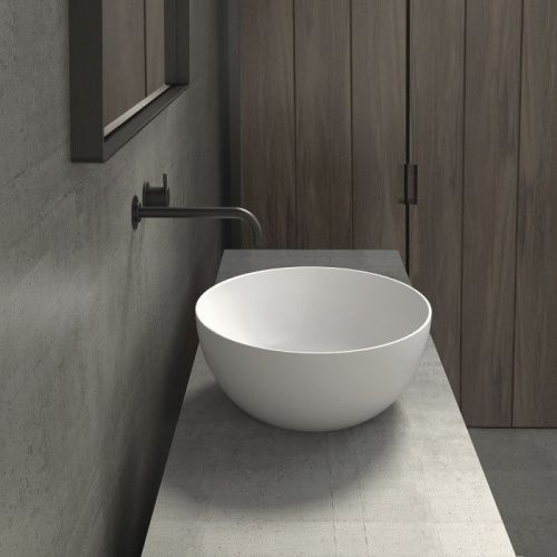 Раковина из сантехнического фарфора Galassia Dream 7307 40х40 накладная цвет белый без отверстий под смеситель - фото 2