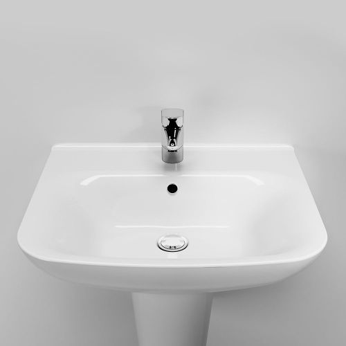 Раковина из сантехнического фарфора Am.Pm Like C804221WH 60х50 подвесная цвет белый 1 отверстие под смеситель - фото 3