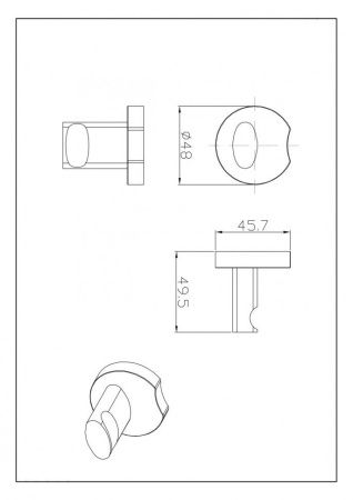 Крючок CeramaLux Loft 53901