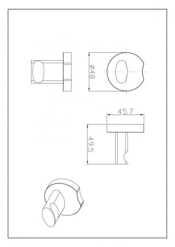 Крючок CeramaLux Loft 53901 - фото 2