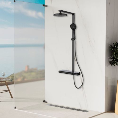 Душевая стойка Vincea Aspire VSFS-4AS1MB настенная цвет черный
