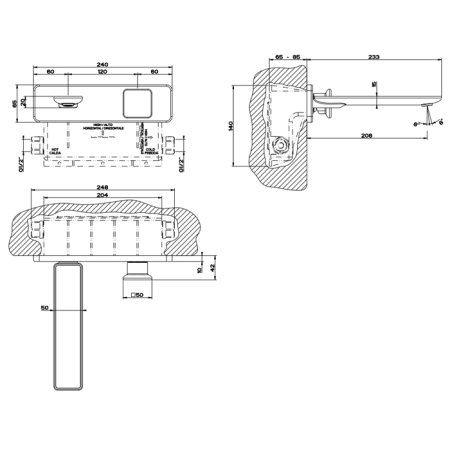 Внутренняя часть встраиваемого смесителя для раковины/биде Gessi 20497#031
