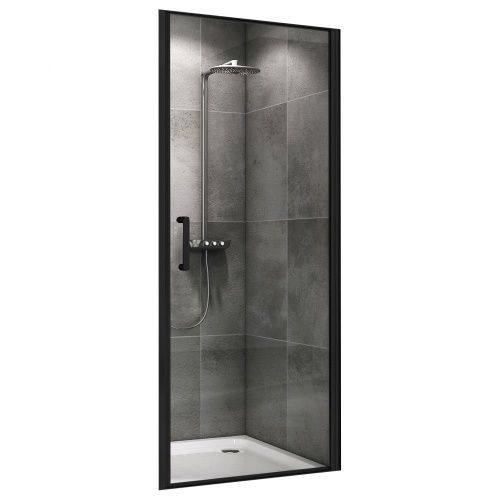 Душевая дверь Abber Sonnenstrand AG04100B 100х195 стекло прозрачное профиль черный