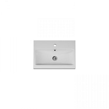 Раковина из сантехнического фарфора Am.Pm Gem M90WCC0602WG 60х40 встраиваемая цвет белый 1 отверстие под смеситель