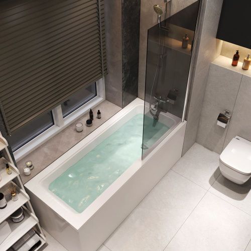 Ванна акриловая Am.Pm Gem WK90EA 170х70 пристенная прямоугольная с каркасом - фото 3