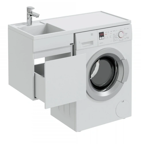 Тумба под раковину СанТа Марс 700320 40х50 подвесная цвет белый - фото 2