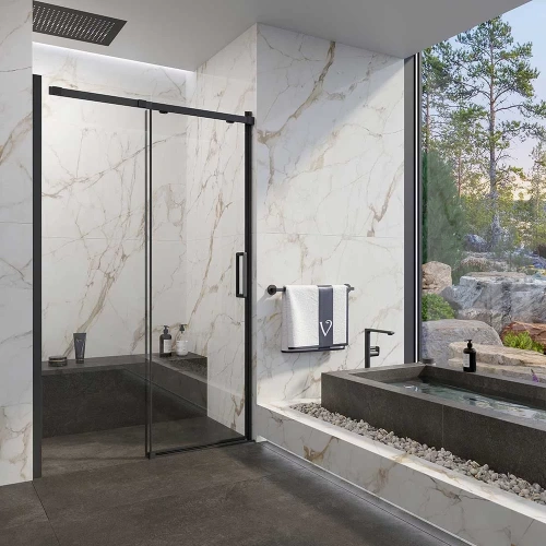 Душевая дверь Veconi Vianno VN70-160-01-19C4 160х195 стекло прозрачное профиль черный