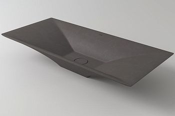 Раковина из искусственного камня Holbi SIRIUS 77 2.02.018.44.4 80х40 накладная цвет серый