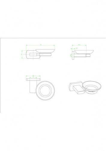 Мыльница CeramaLux Azzuro 95604 - фото 2
