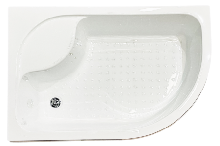 Душевой уголок Royal Bath BK RB8120BK-C-BL-L-Practic 120х80 стекло матовое профиль черный с поддоном