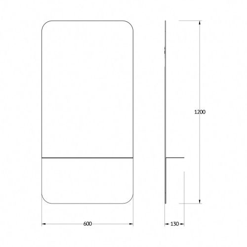 Зеркало Evoform Shadow BY 0553 60х120 подвесное - фото 2
