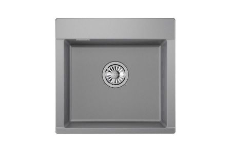 Кухонная мойка Granula 5201, АЛЮМИНИУМ 50х50 цвет серый поверхность матовая