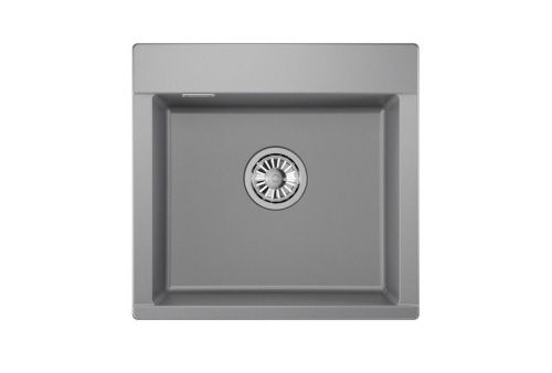 Кухонная мойка Granula 5201, АЛЮМИНИУМ 50х50 цвет серый поверхность матовая - фото 2