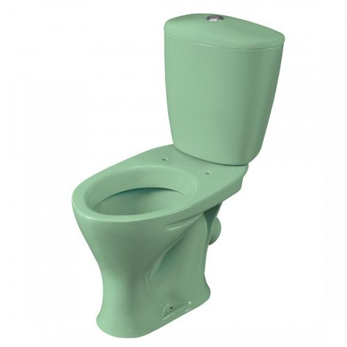 Унитаз-компакт напольный с бачком Santeri Версия 1P4015S0400BF зеленый с сиденьем каскадный смыв - фото 3