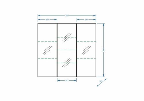 Зеркало-шкаф Stella Polar Концепт SP-00000061 80х70 подвесной цвет белый - фото 2