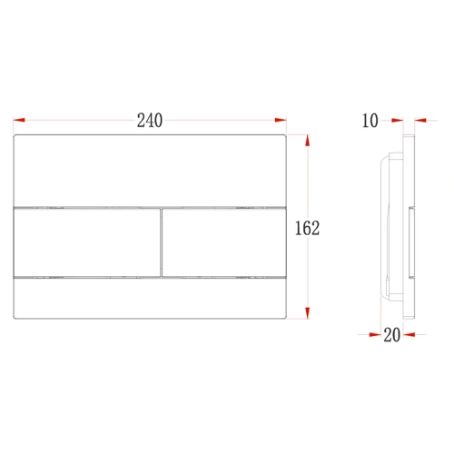 Клавиша смыва механическая Veconi FLUSH FLV7-B цвет черный - фото 2