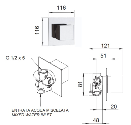 Дивертер Remer Qubika Q34DEV5