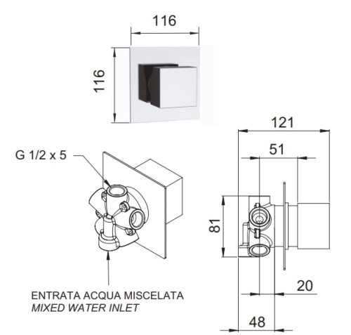 Дивертер Remer Qubika Q34DEV5 - фото 2