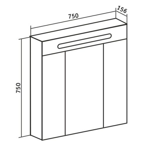 Зеркало-шкаф Runo Парма 00000001148 80х80 подвесной цвет белый - фото 5