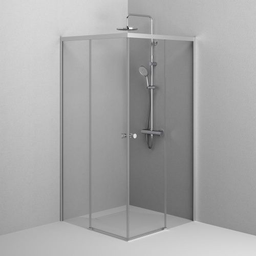 Душевой уголок Am.Pm X-joy W94G-403-100100-MТ1К 100х100 стекло прозрачное профиль хром без поддона - фото 5