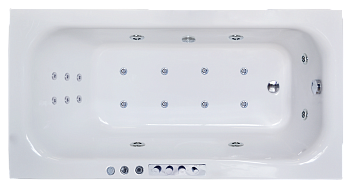 Ванна акриловая гидромассажная Royal Bath ACCORD RB627100DL 180х90 пристенная прямоугольная с каркасом