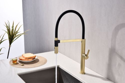 Смеситель для кухни Paulmark LEADER Le214101-LG на мойку золото - фото 3