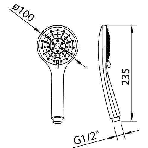 Душевая лейка Clever CITY AIR 99615 цвет хром - фото 4