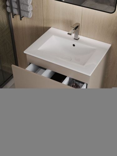 Раковина из сантехнического фарфора Orange B03-700W 70х50 встраиваемая цвет белый - фото 5