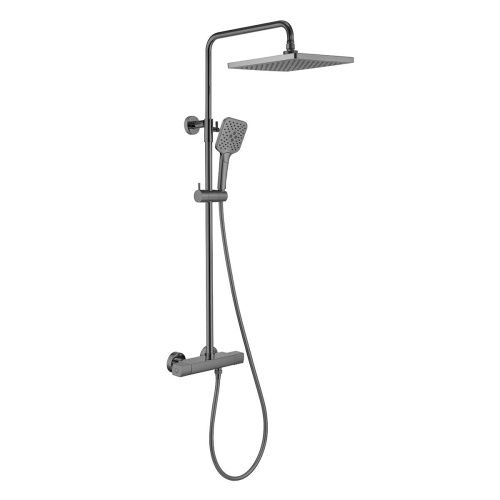 Душевая стойка Vincea Next VSFS-1N0TGM настенная цвет вороненая сталь с термостатом - фото 2