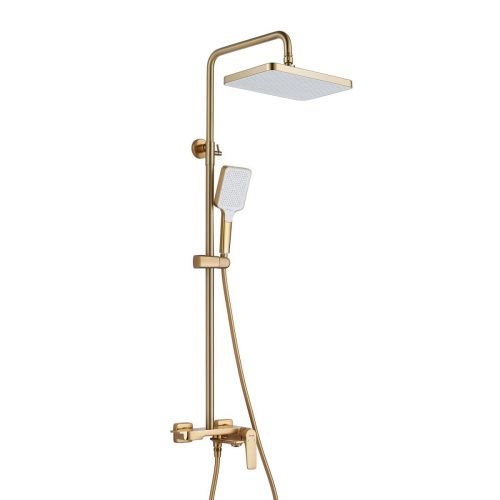 Душевая стойка Shevanik S4226G настенная цвет золото - фото 2