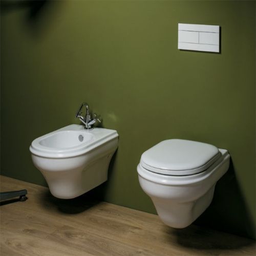 Чаша унитаза подвесная Azzurra Charme CHVKSP000000BI/(CHA100/SOSK bi) цвет белый без сиденья душевой смыв