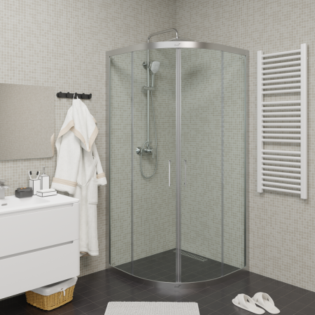 Душевой уголок Cerutti SPA VIVA100 100х100 стекло прозрачное профиль хром без поддона