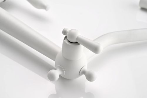 Смеситель для кухни Paulmark RETRO Re213226-WH на мойку белый - фото 3