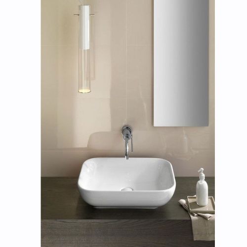 Раковина из сантехнического фаянса Hatria HAPPY HOUR Y0QQ01 60х40 накладная цвет белый - фото 2